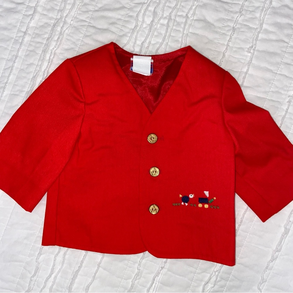 Vintage Goodlad Toddler 18 month Boy Red Blazer/jacket